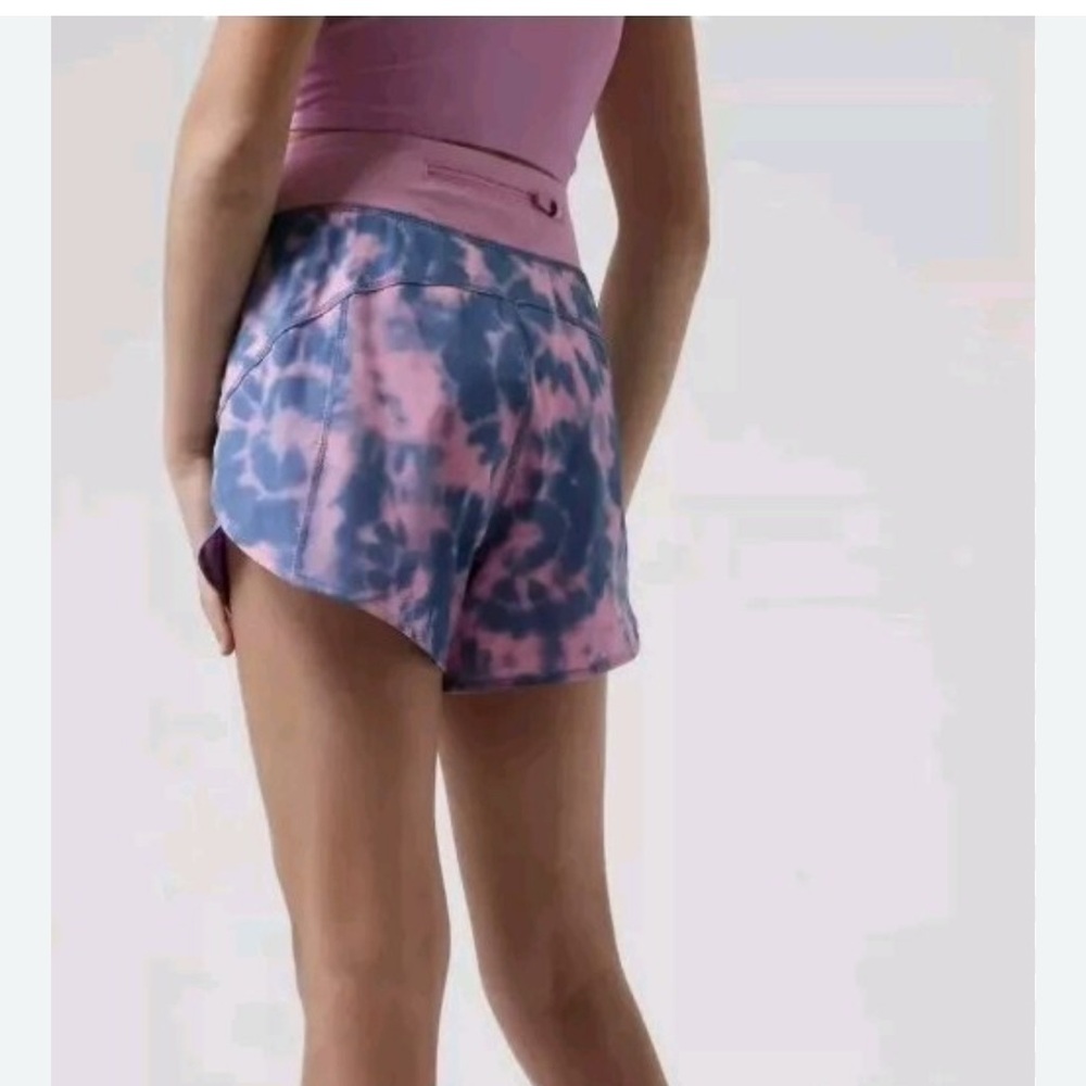 Athleta Girls Run the World Pink and Blue Athletic Shorts